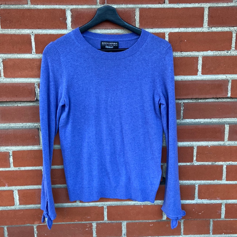 Banana Republic purple lightweight sweater-SOFT! Merino extra fine wool/cashmere